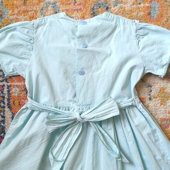 Fruit of the Loom 60's Vintage Rare Bib Collar Babydoll Dress Baby Blue 2T - Picture 12 of 13